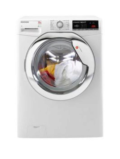 Hoover Dynamic Next Dxoa610Hc3 10Kg Load, 1600 Spin Washing Machine - White/Chrome